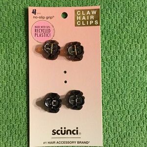 NWT Scunci Dark Claw Hair Clips